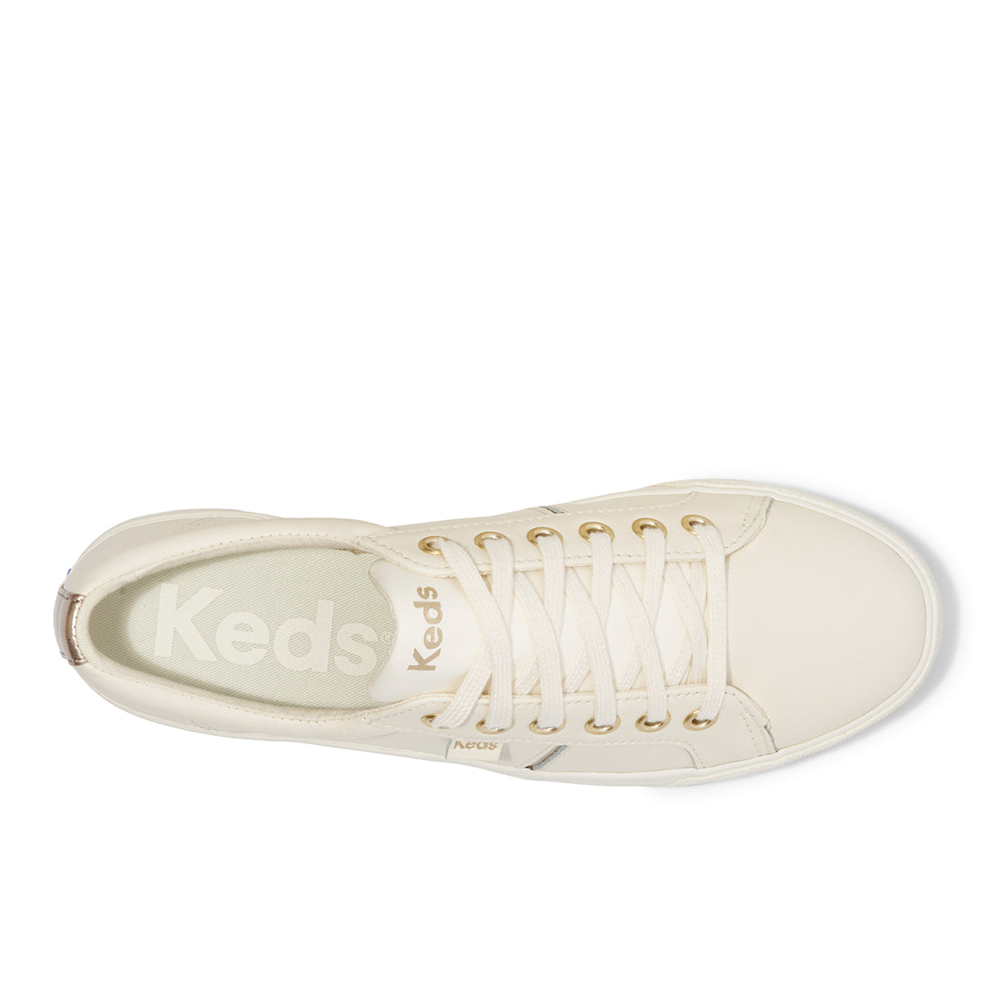 Women's Jump Kick Duo Leather Metallic Pops Off-White Sneaker — Polished