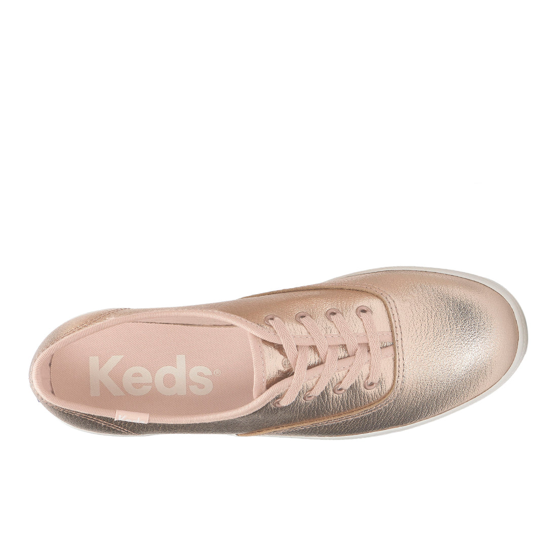 Womens Champion Leather Luxe Sneaker Rose Gold — Polished