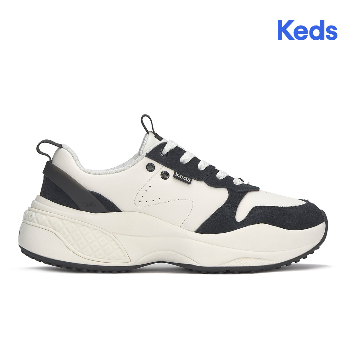 Women's Cross City Trainer Leather/Mesh Sneaker White/Black — Polished