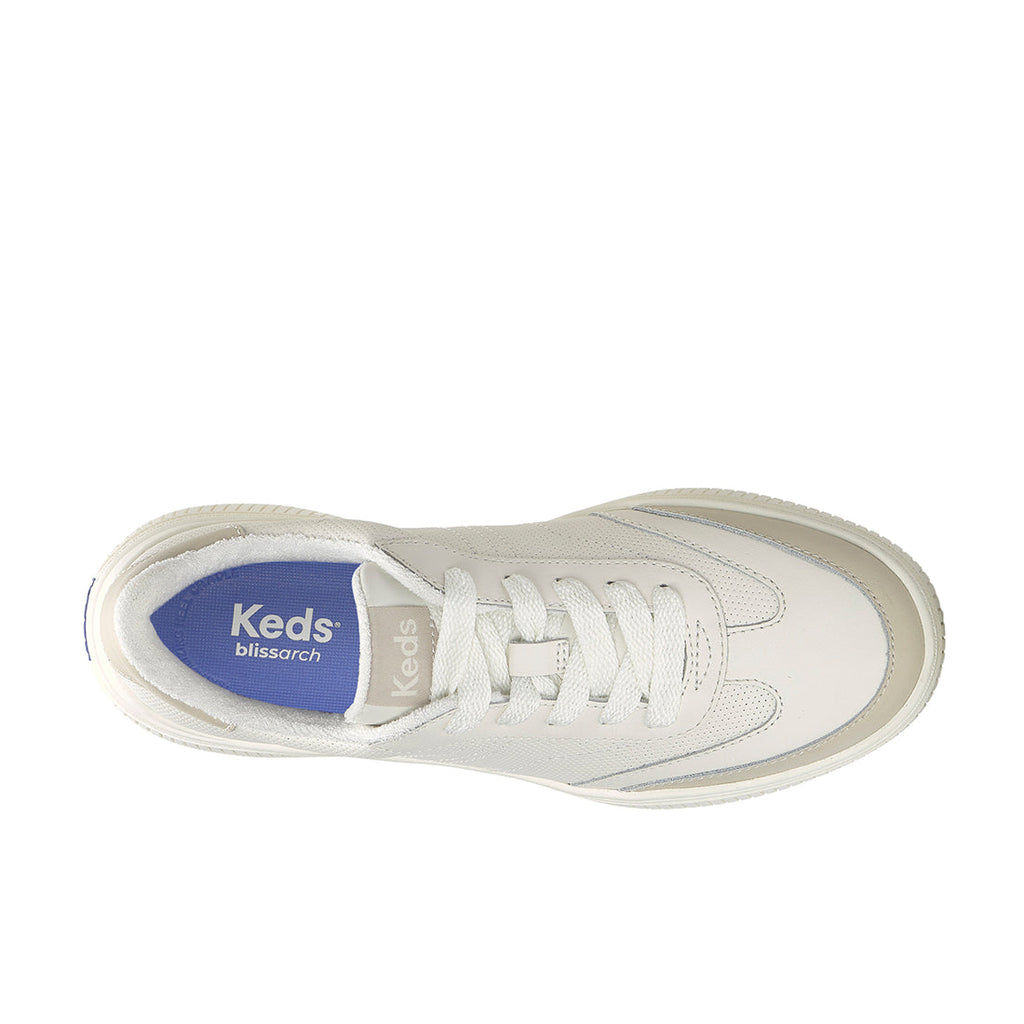 Keds Contest Perf Leather/Suede Snow White/Oatmeal