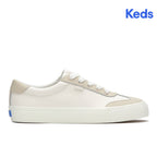 Women's Jump Kick T-Toe Leather Sneaker Snow White/Oatmeal