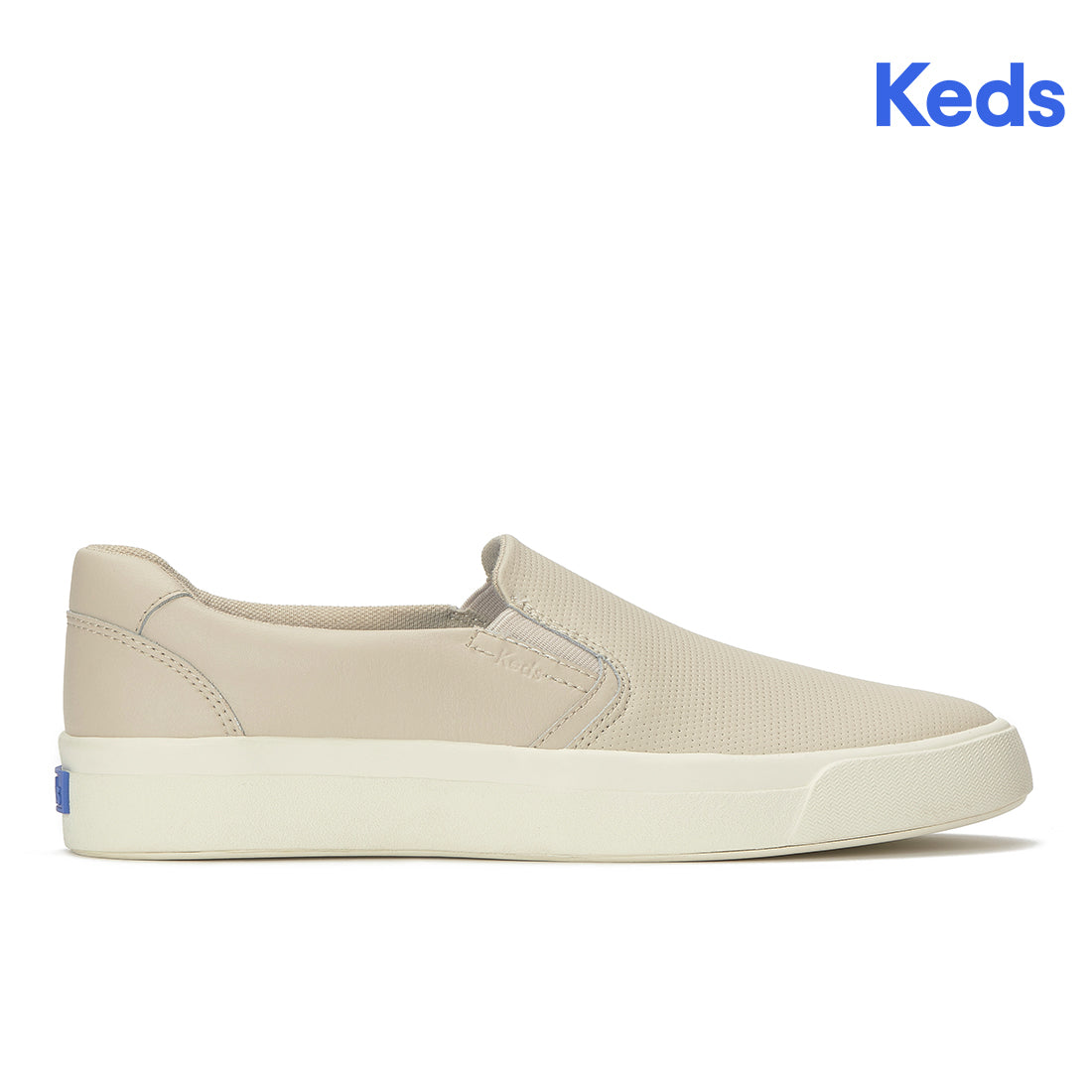 Keds Pursuit Slip Perf Leather Oatmeal — Easygoing