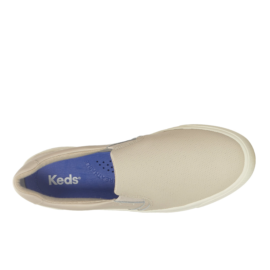 Keds Pursuit Slip Perf Leather Oatmeal — Easygoing