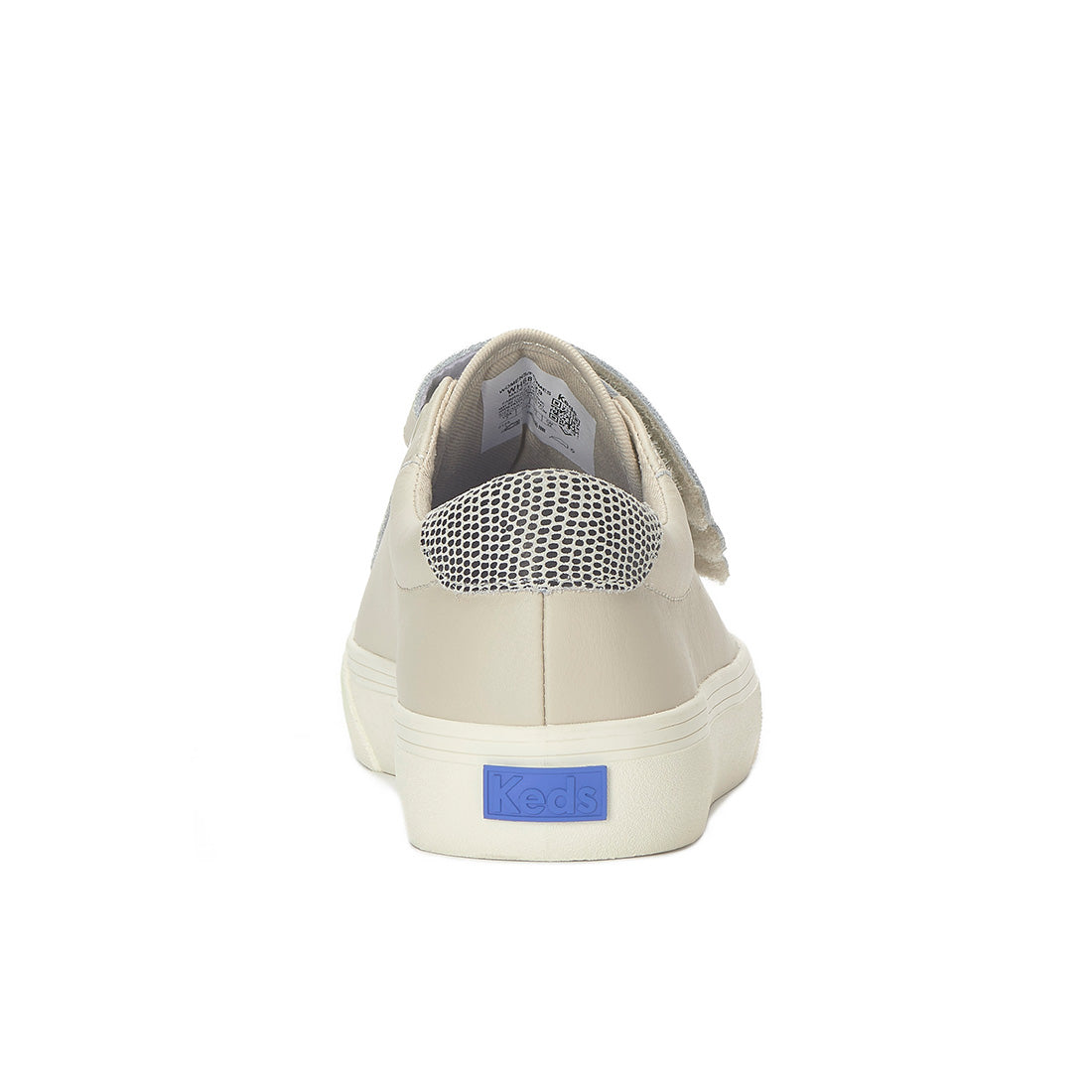 Keds Jump Kick V Leather Dalmata Heel Oatmeal/Black — Polished