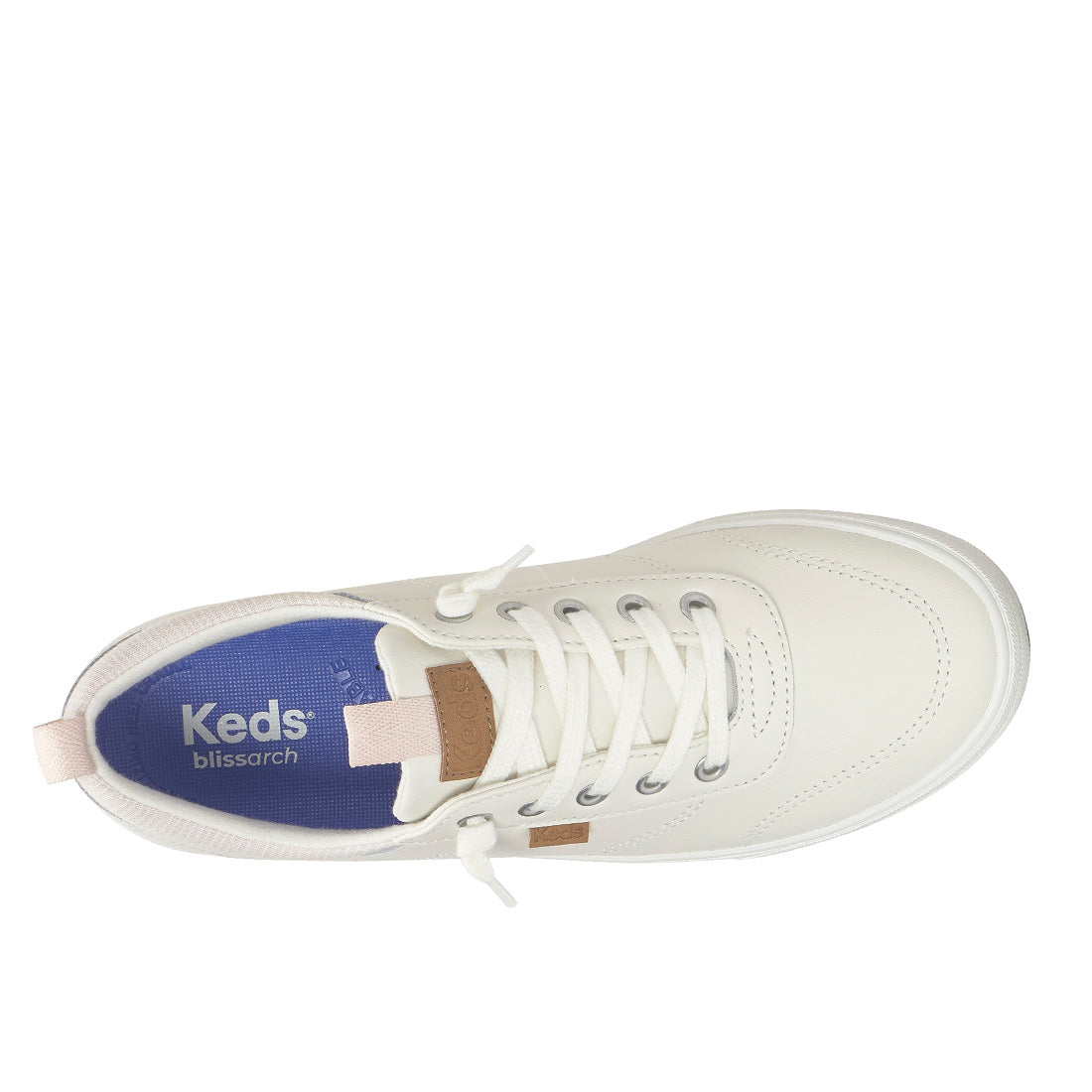 Keds Center III Slip-On Leather Snow White/Beige — Easygoing