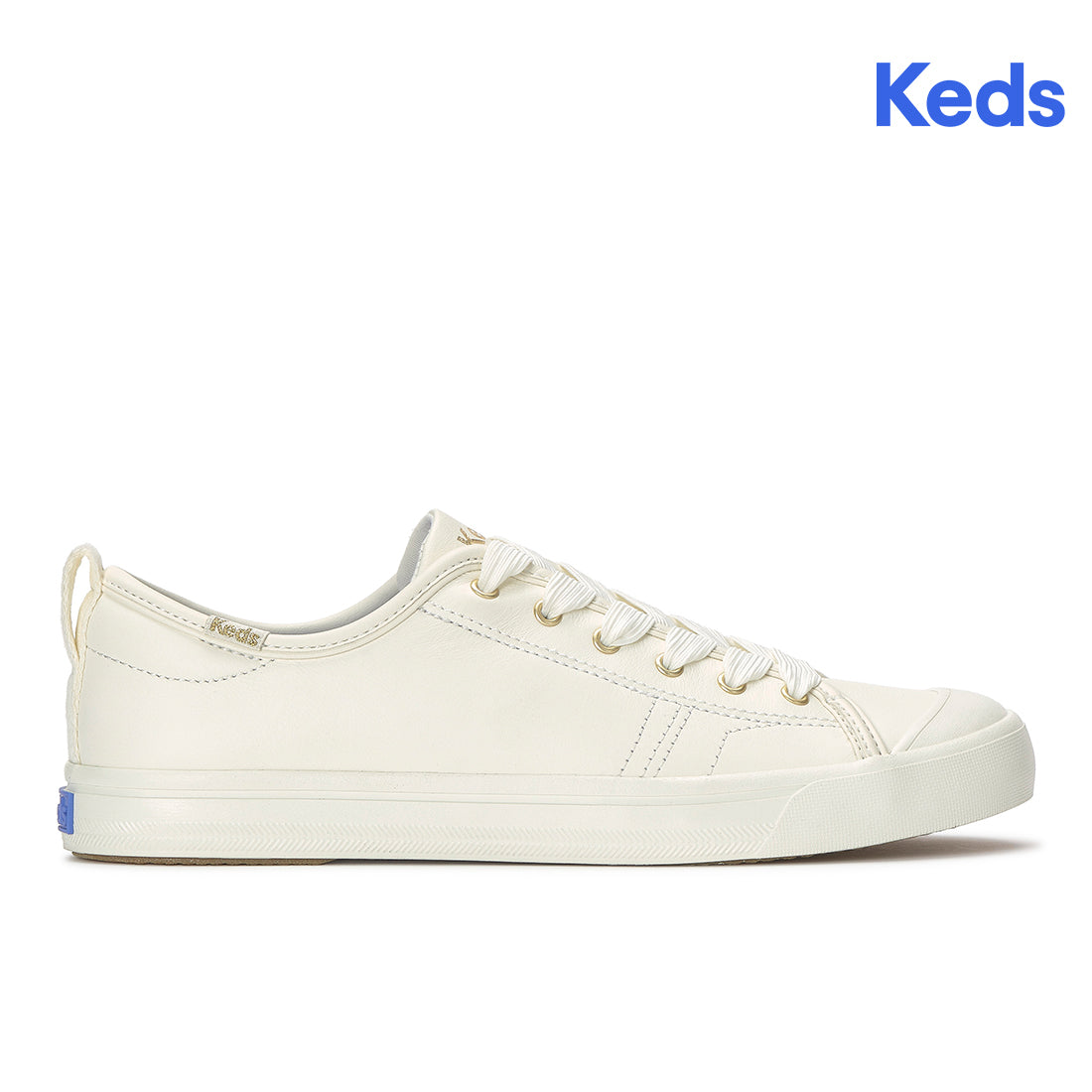 Keds Cruise Leather Egret/Gold Sneaker — Polished