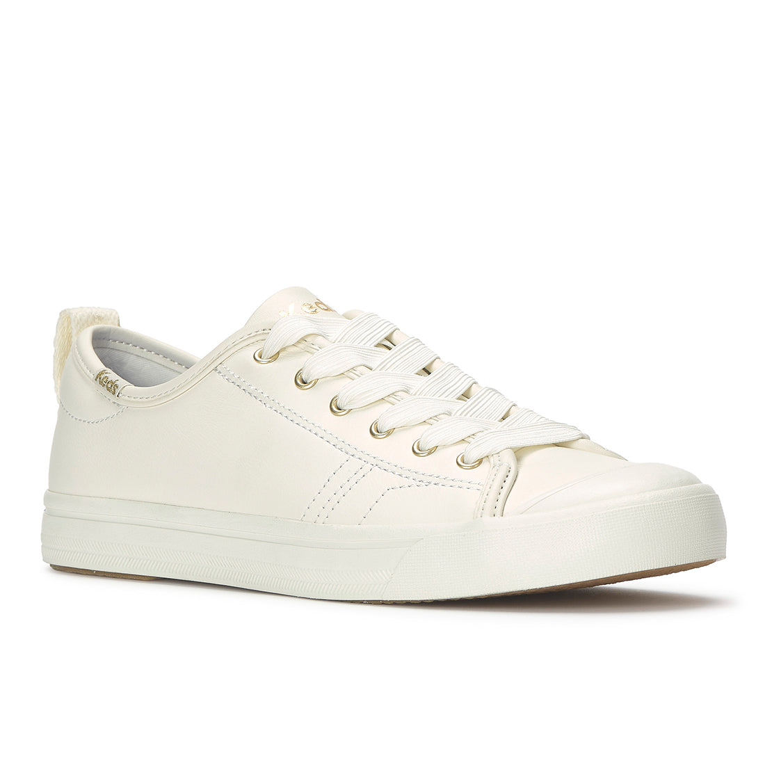 Keds Cruise Leather Egret/Gold Sneaker — Polished