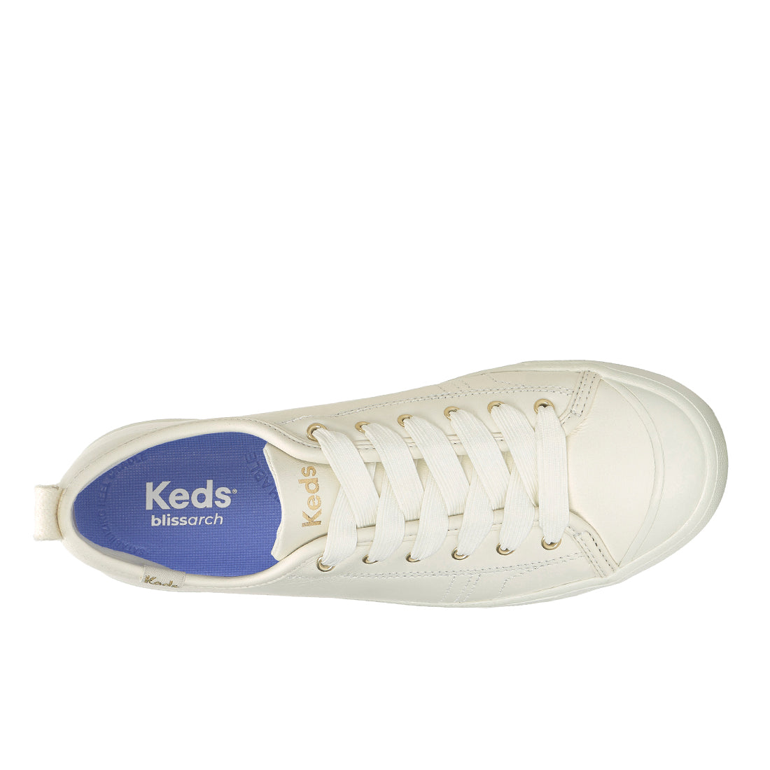 Keds Cruise Leather Egret/Gold Sneaker — Polished