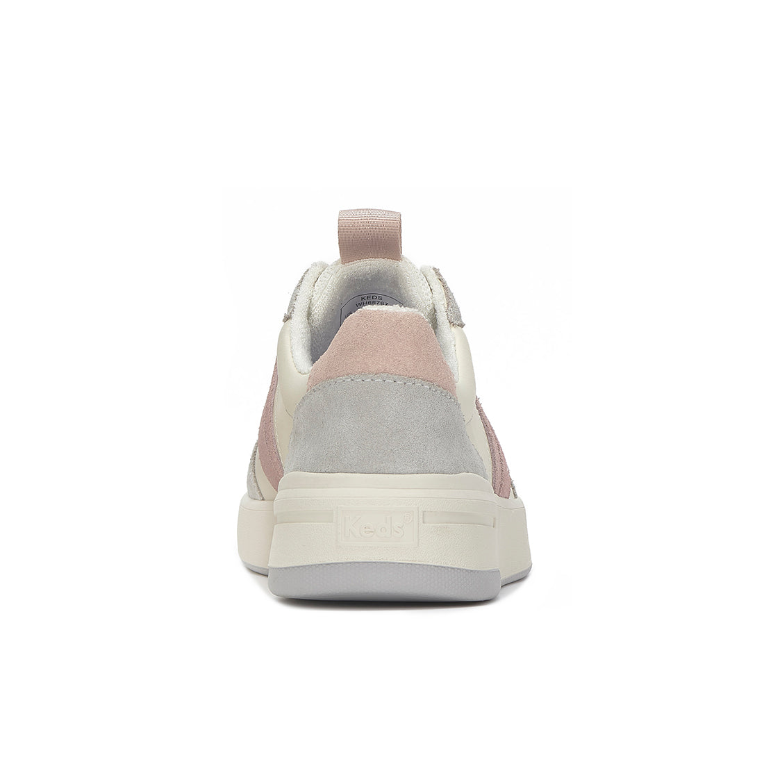 Keds The Court II Leather/Suede Egret/Blush/Grey — Polished
