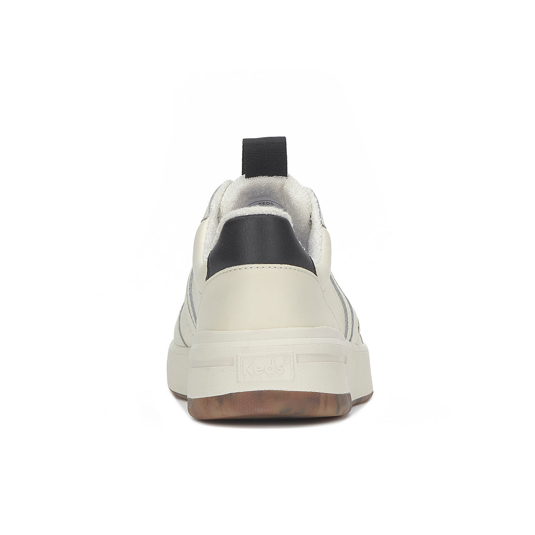 Keds The Court II Leather Pop Outsole Egret/Tan/Black — Polished