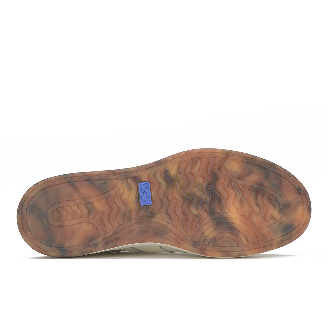 Keds The Court II Leather Pop Outsole Egret/Tan/Black — Polished