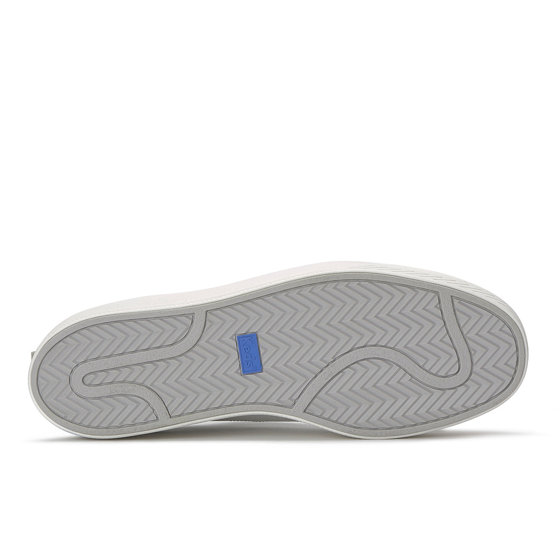 Keds Skyler II Leather Metallic Heel White/Grey/Silver — Polished