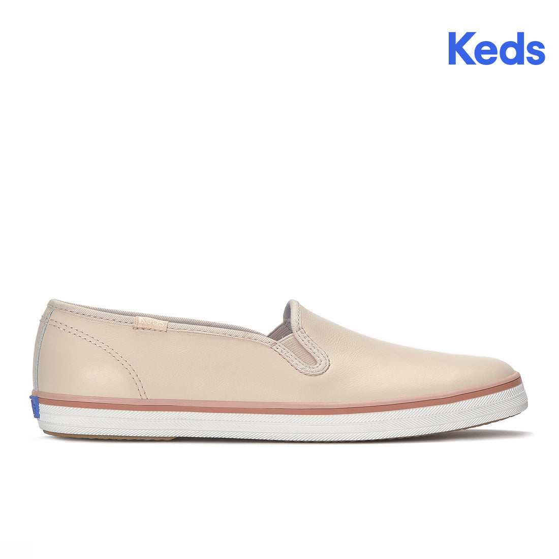 Keds Champion Slip Leather Foxing Stripe Blush Sneaker — Easygoing