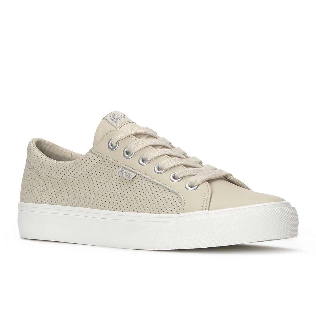 Keds Jump Kick T-Toe Perf Leather Oatmeal — Polished