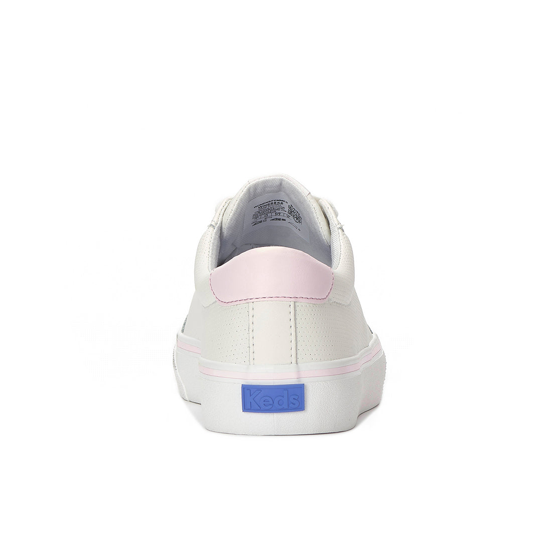 Keds Jump Kick T-Toe Perf Leather Snow White/Light Pink — Polished