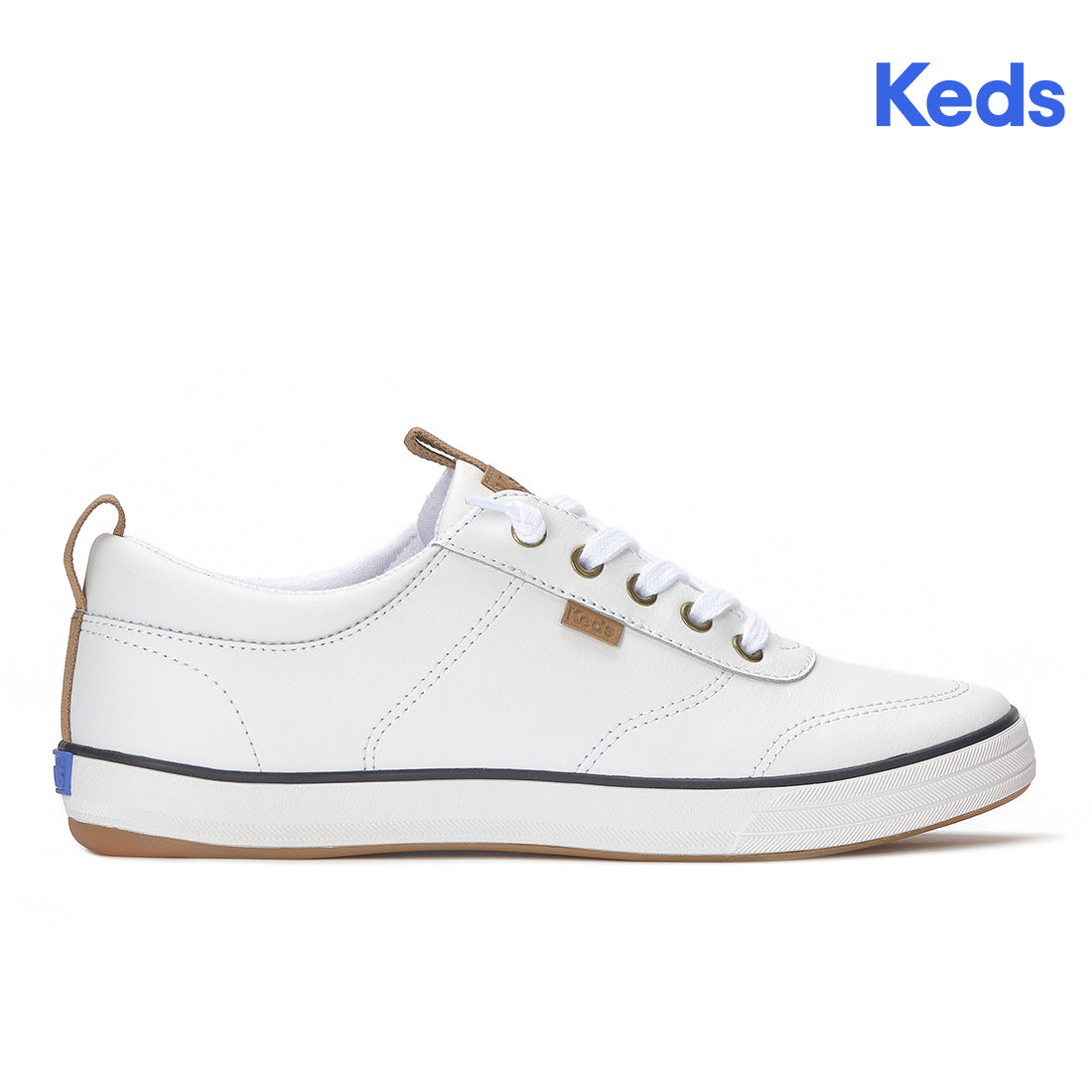 Keds Center III Slip-On Leather White/Navy — Easygoing
