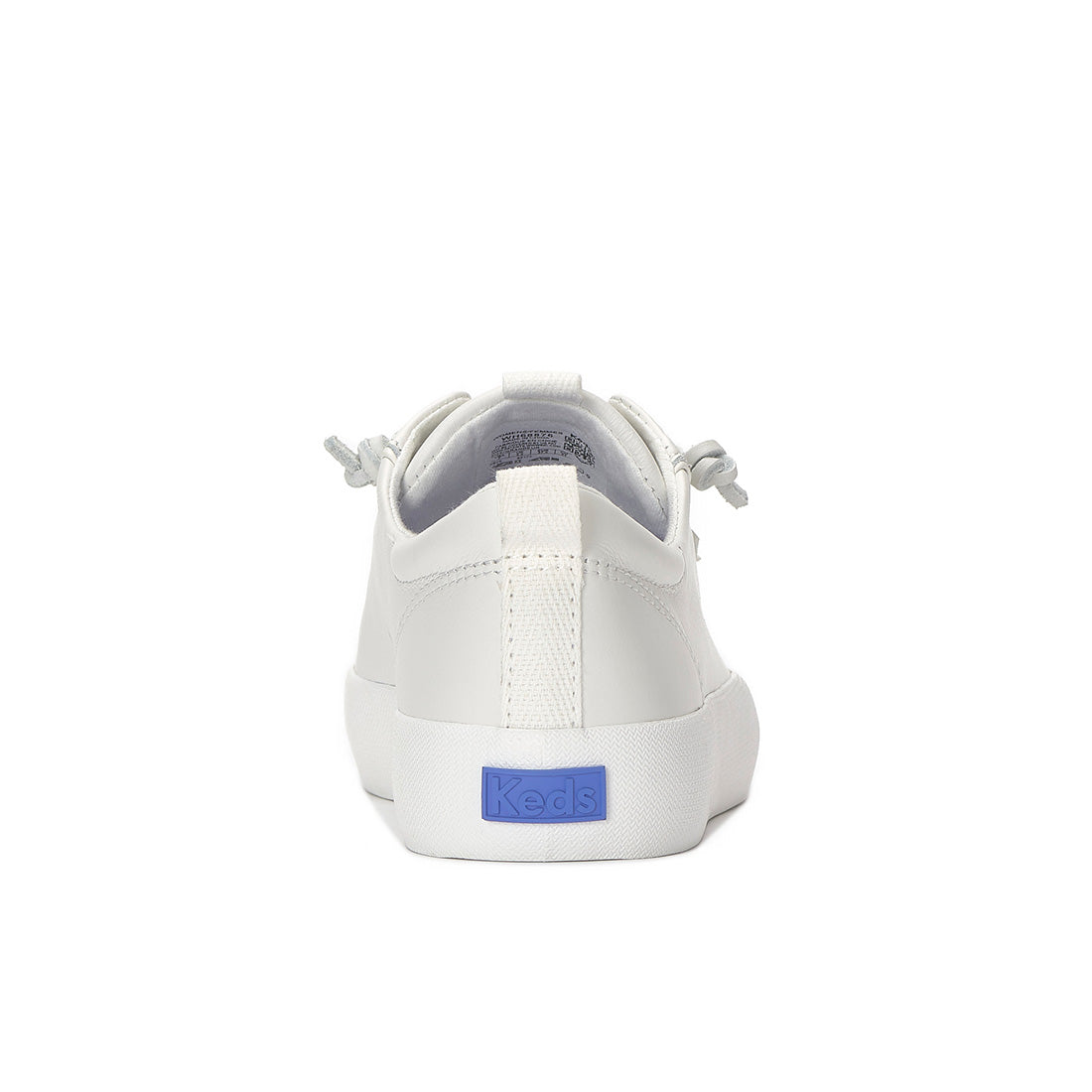Keds Kickback Premium Leather Snow White — Polished