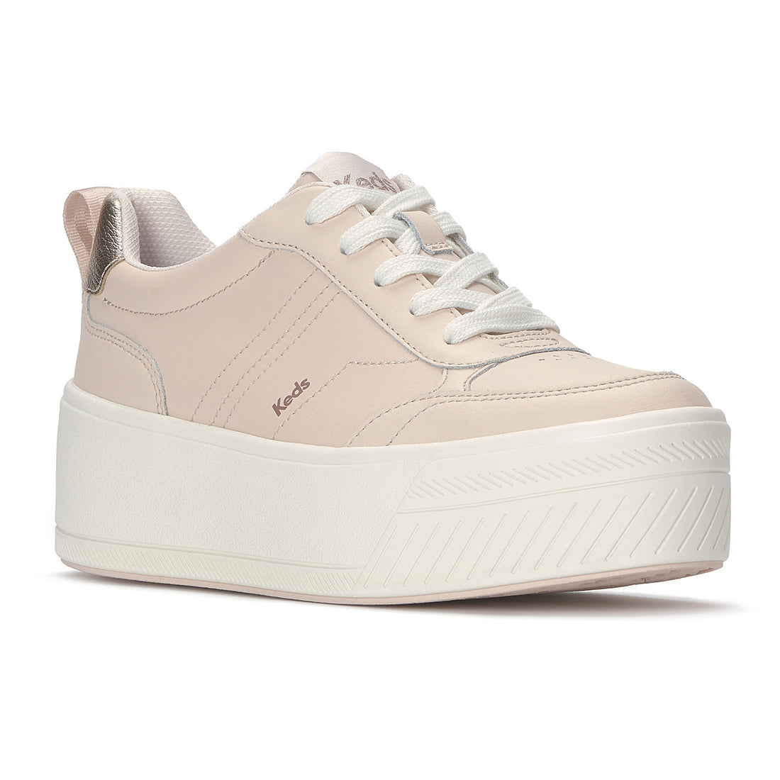 Keds Skyler II Leather Metallic Heel Blush — Polished