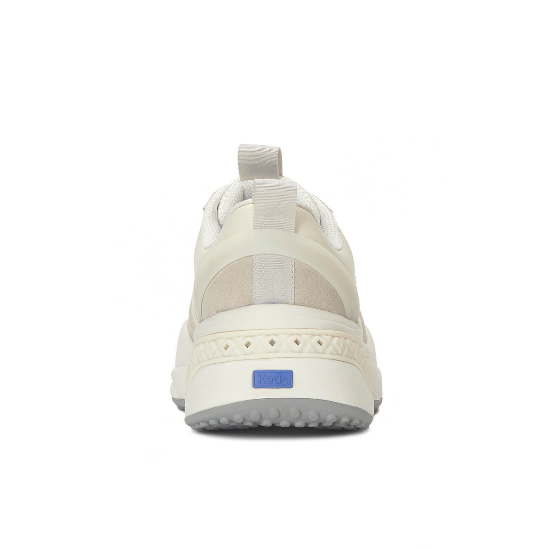 Keds Cross City Trainer Leather/Suede Ticking Stripe Lace Egret/Oatmeal — Polished