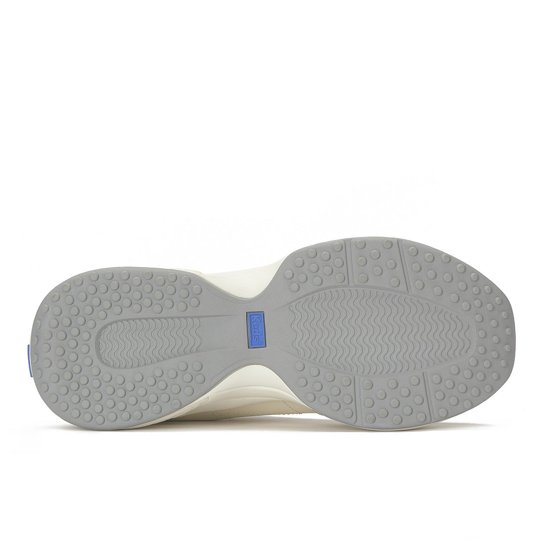 Keds Cross City Trainer Leather/Suede Ticking Stripe Lace Egret/Oatmeal — Polished