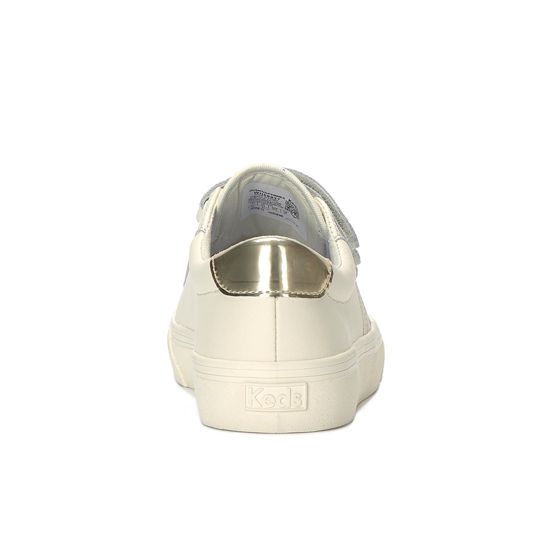 Keds Jump Kick V Leather Retro Logo Egret/Champagne — Polished