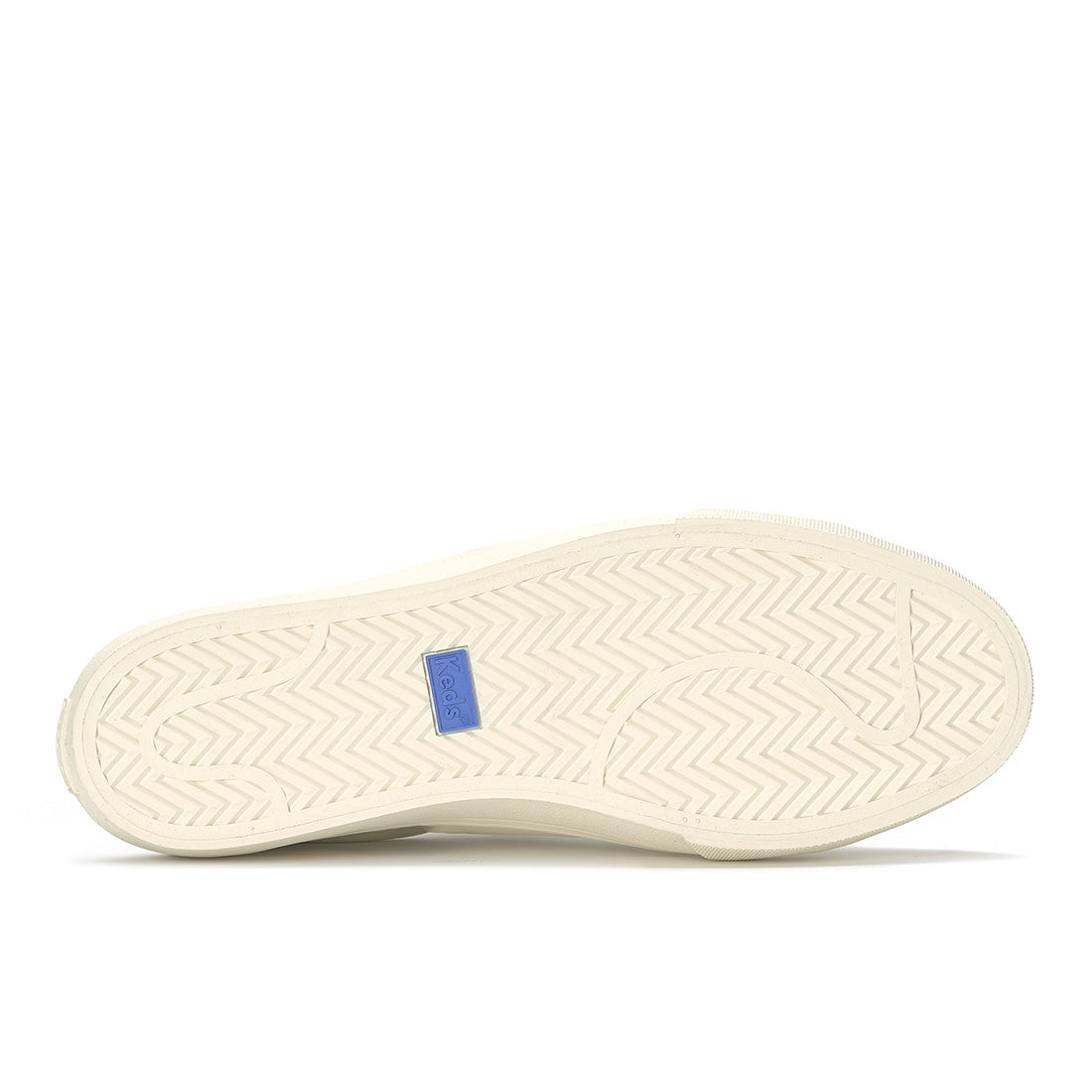 Keds Jump Kick V Leather Retro Logo Egret/Champagne — Polished