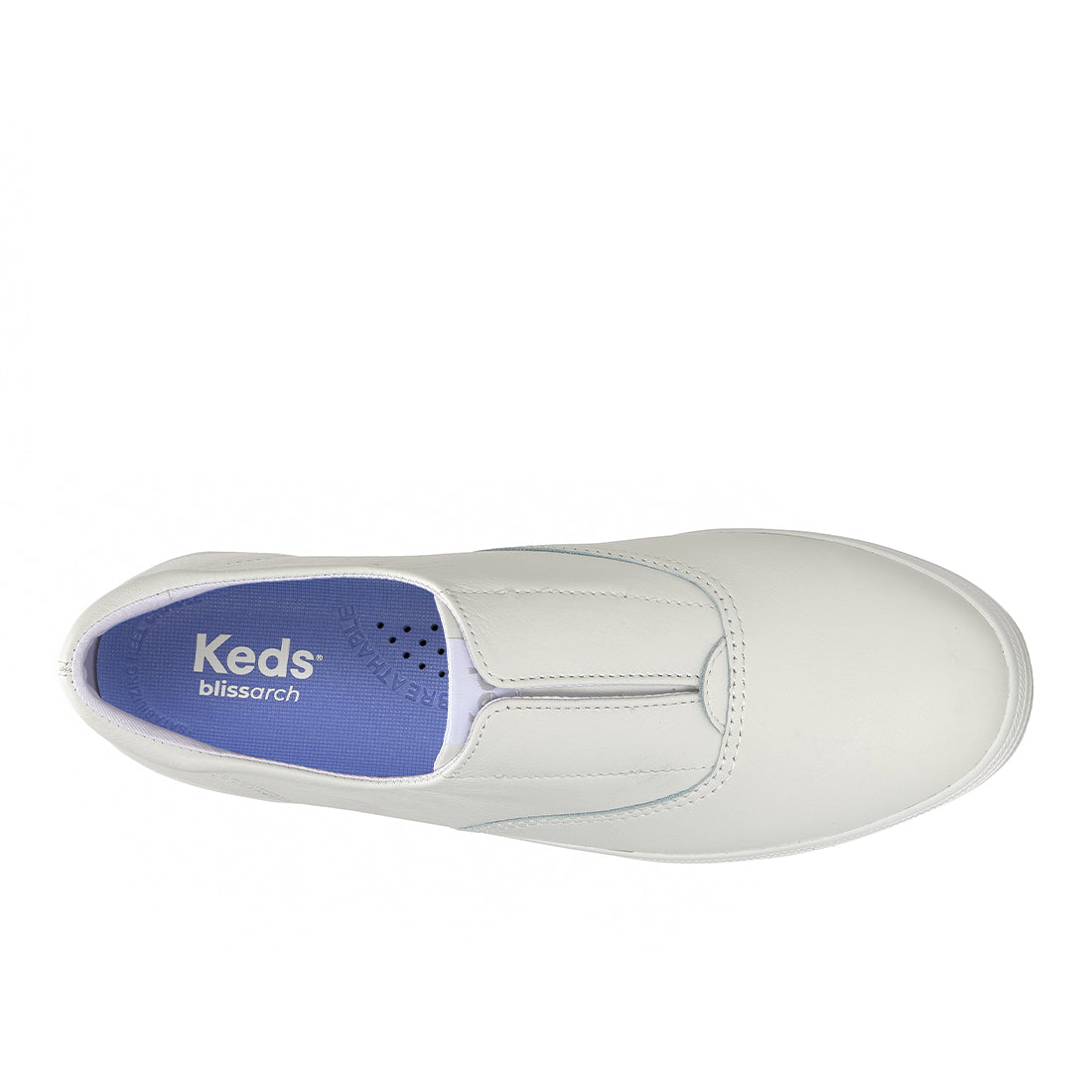 Keds Champion Round Toe Slip Sneaker Leather White — Easygoing