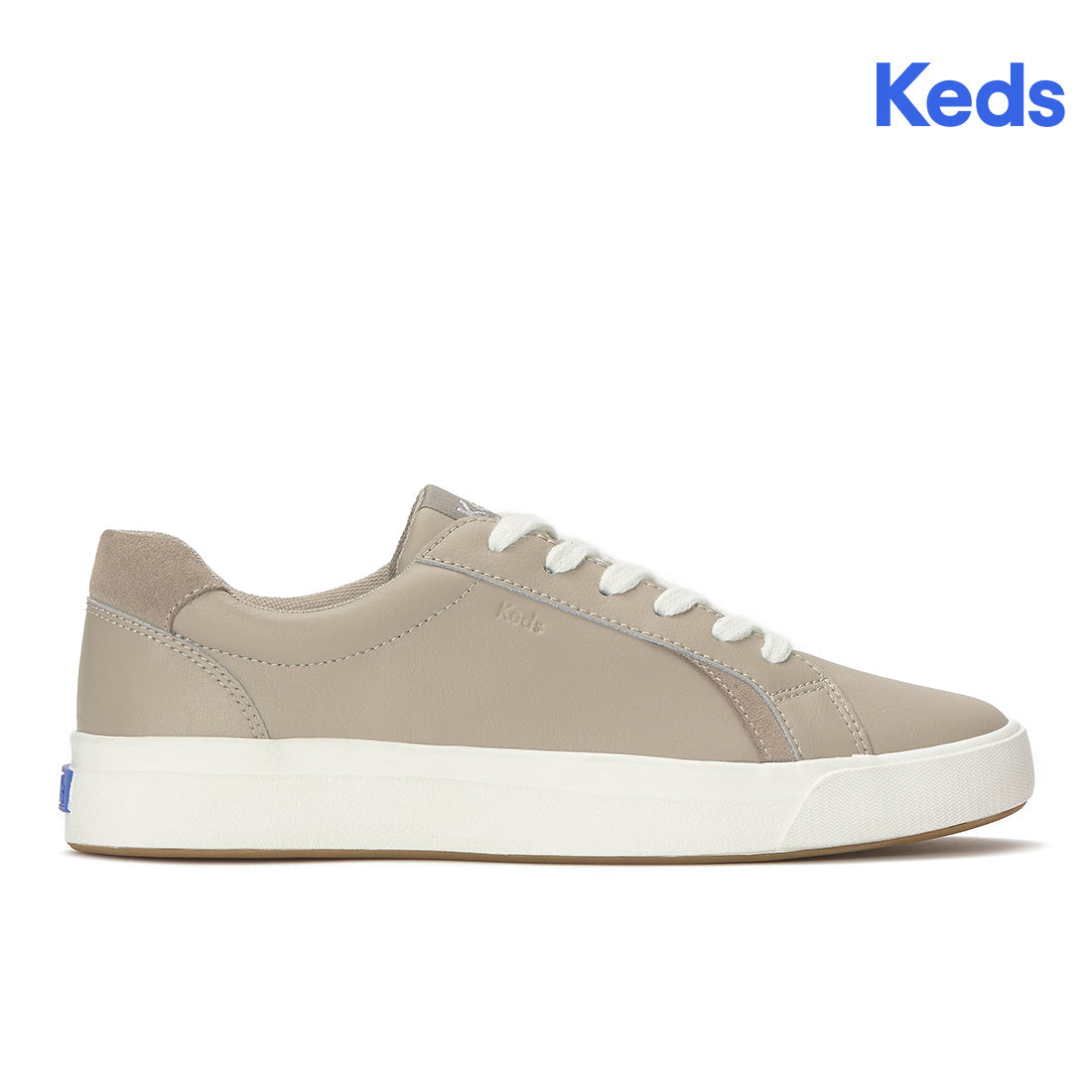 Keds Pursuit Leather/Suede Taupe — Polished