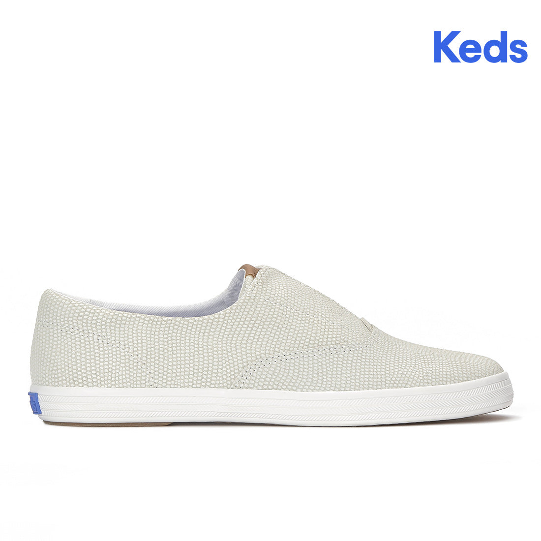 Keds Champion Round Toe Slip Dalmata Sneaker Leather Cream — Easygoing