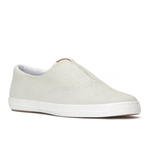 Keds Champion Round Toe Slip Dalmata Sneaker Leather Cream — Easygoing