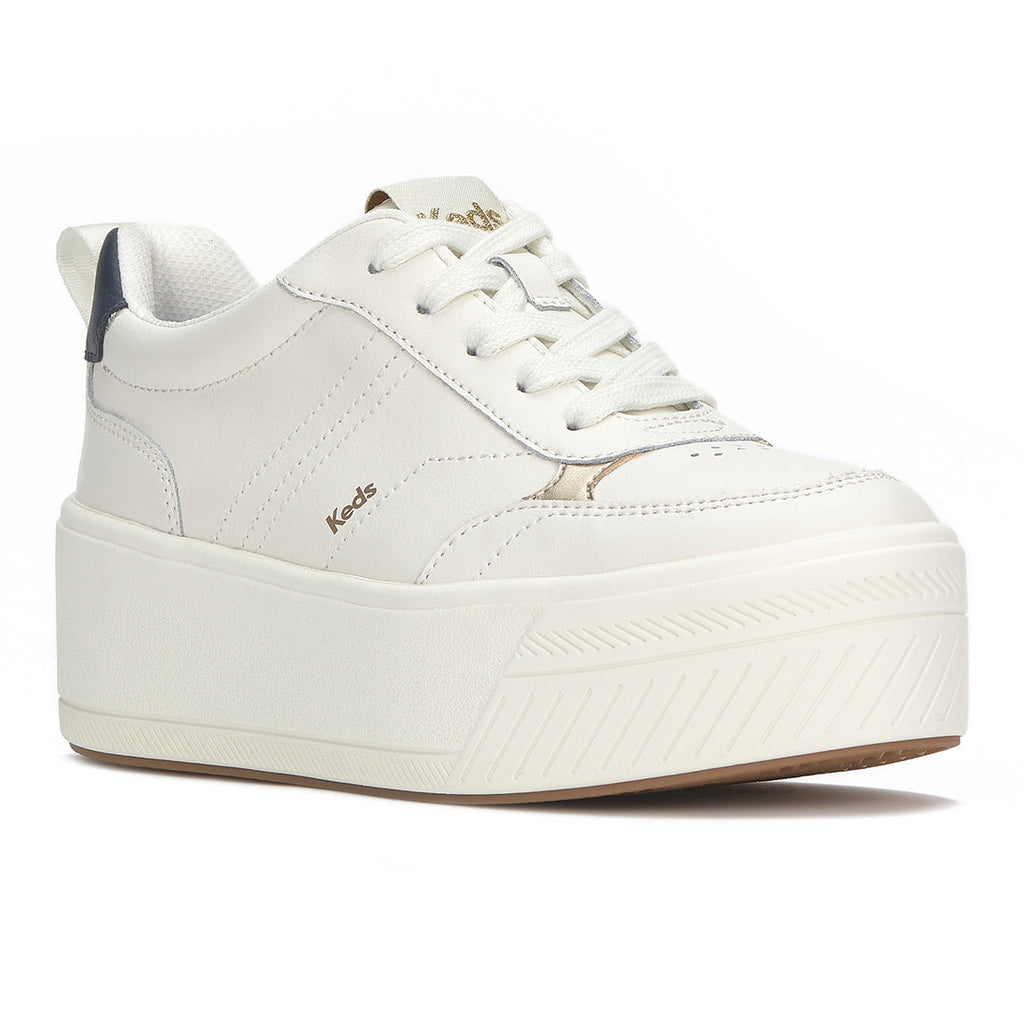Keds Skyler II Leather Snow White/Blueberry/Light Gold
