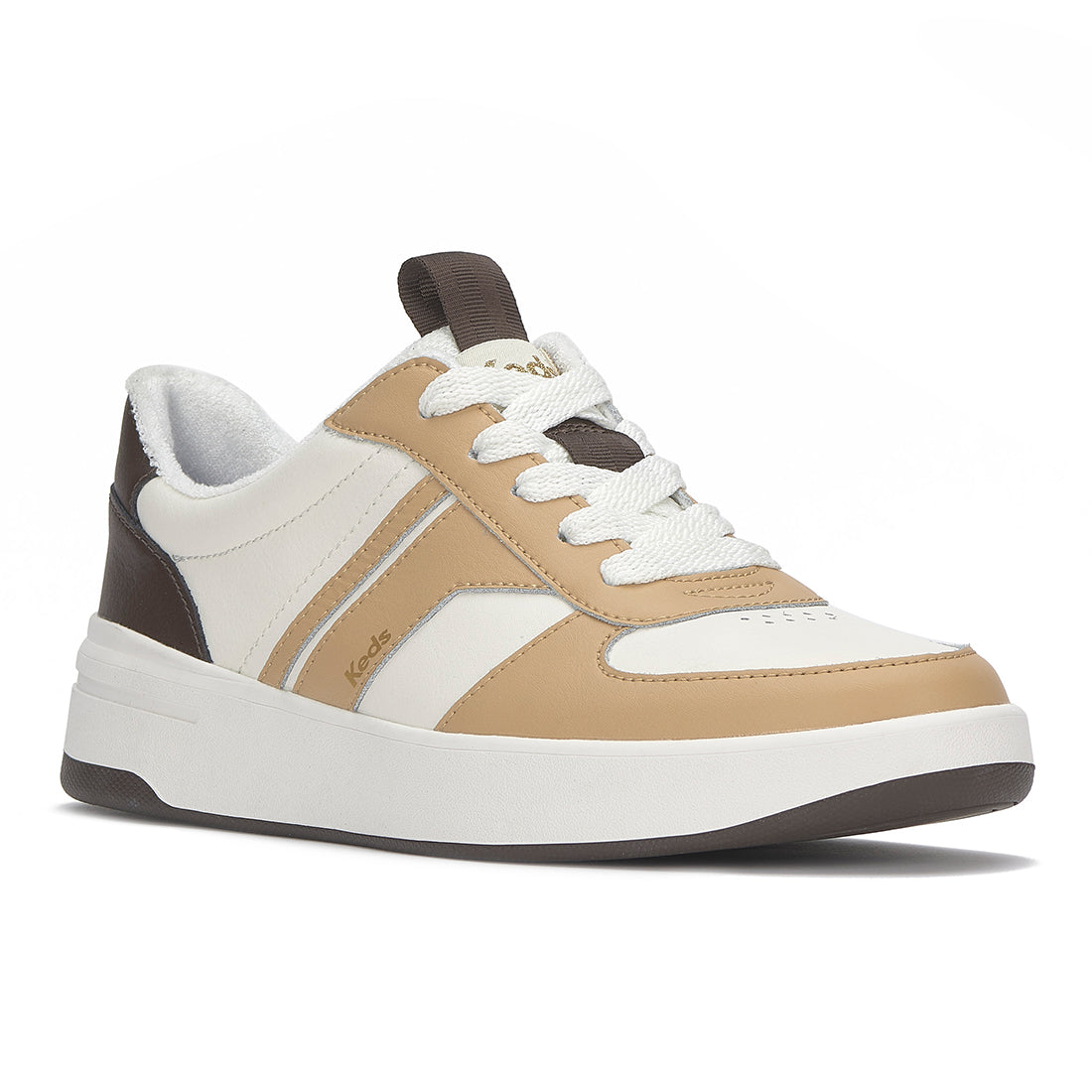 Keds The Court II Leather Snow White/Latte/Coffee