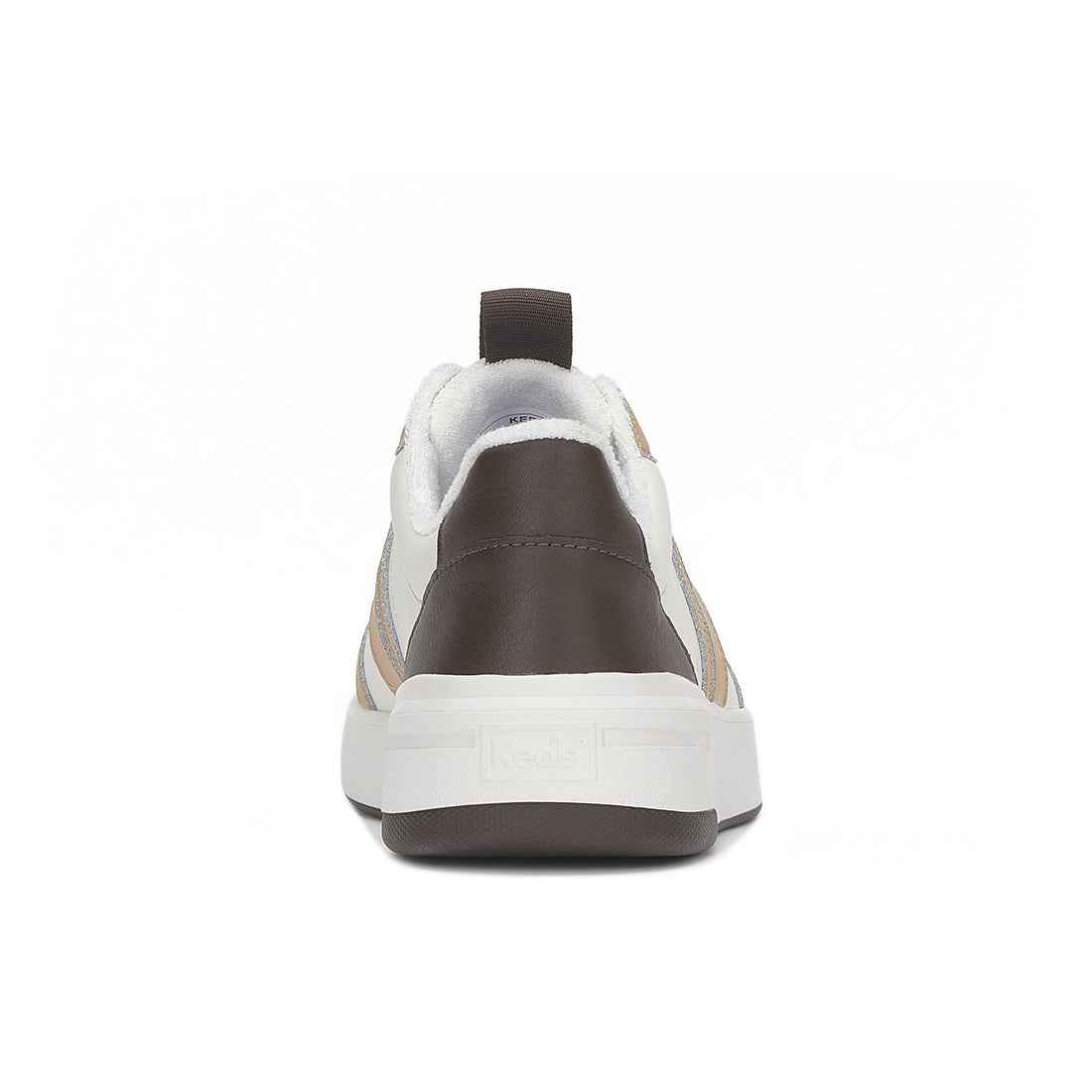 Keds The Court II Leather Snow White/Latte/Coffee — Polished