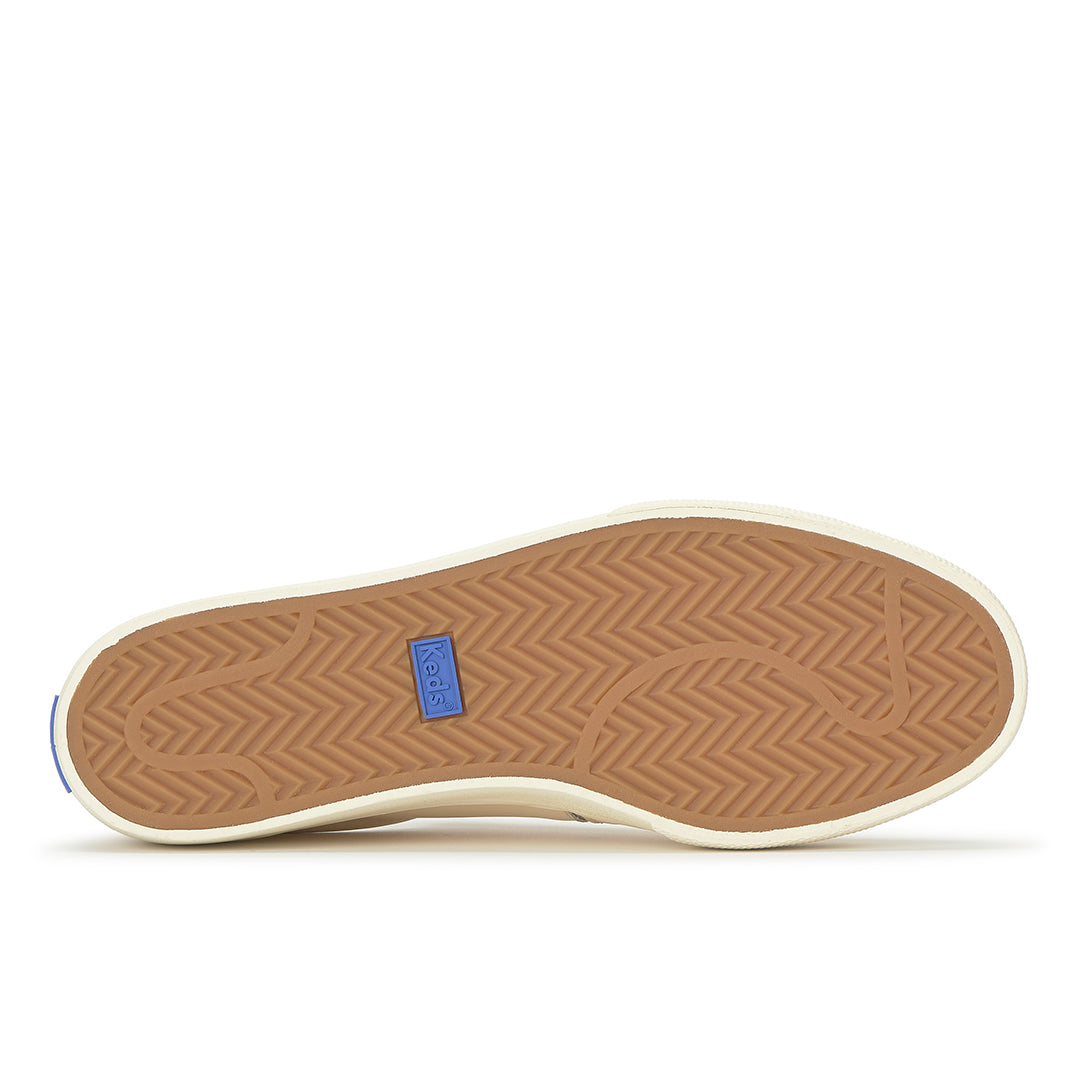 Women's Jump Kick Duo Leather Parchment/Gold Sneaker — Polished
