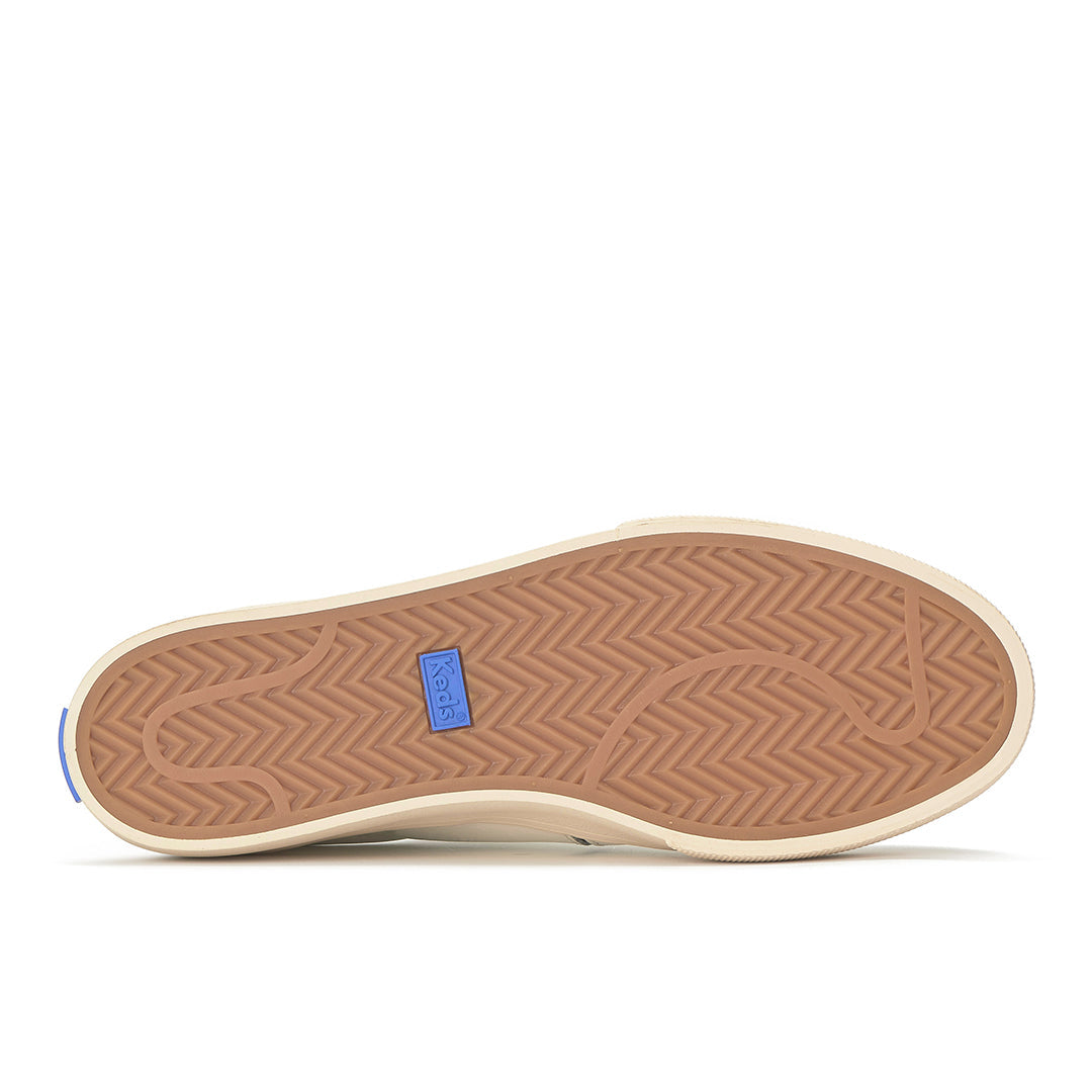 Women's Jump Kick Duo Leather Snow White/Chocolate Sneaker — Polished