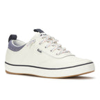 Women's Center III Slip On Leather Nautical Snow White/Navy Sneaker