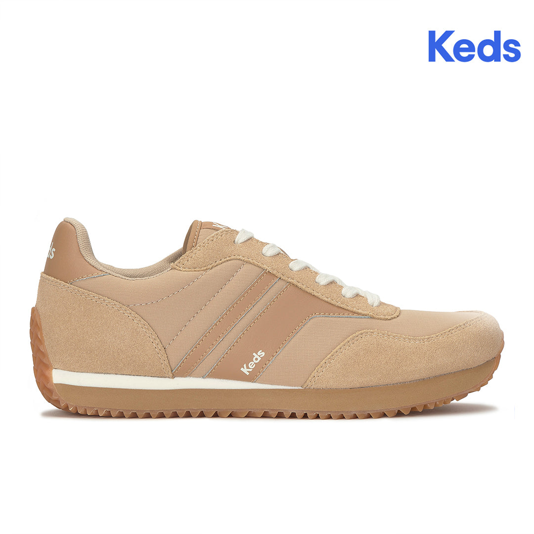 Women's Rena Nylon/Leather Cuban Sand/Tan Sneaker — Polished