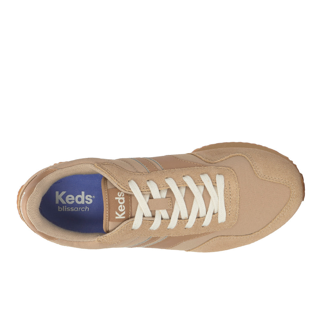 Women's Rena Nylon/Leather Cuban Sand/Tan Sneaker — Polished