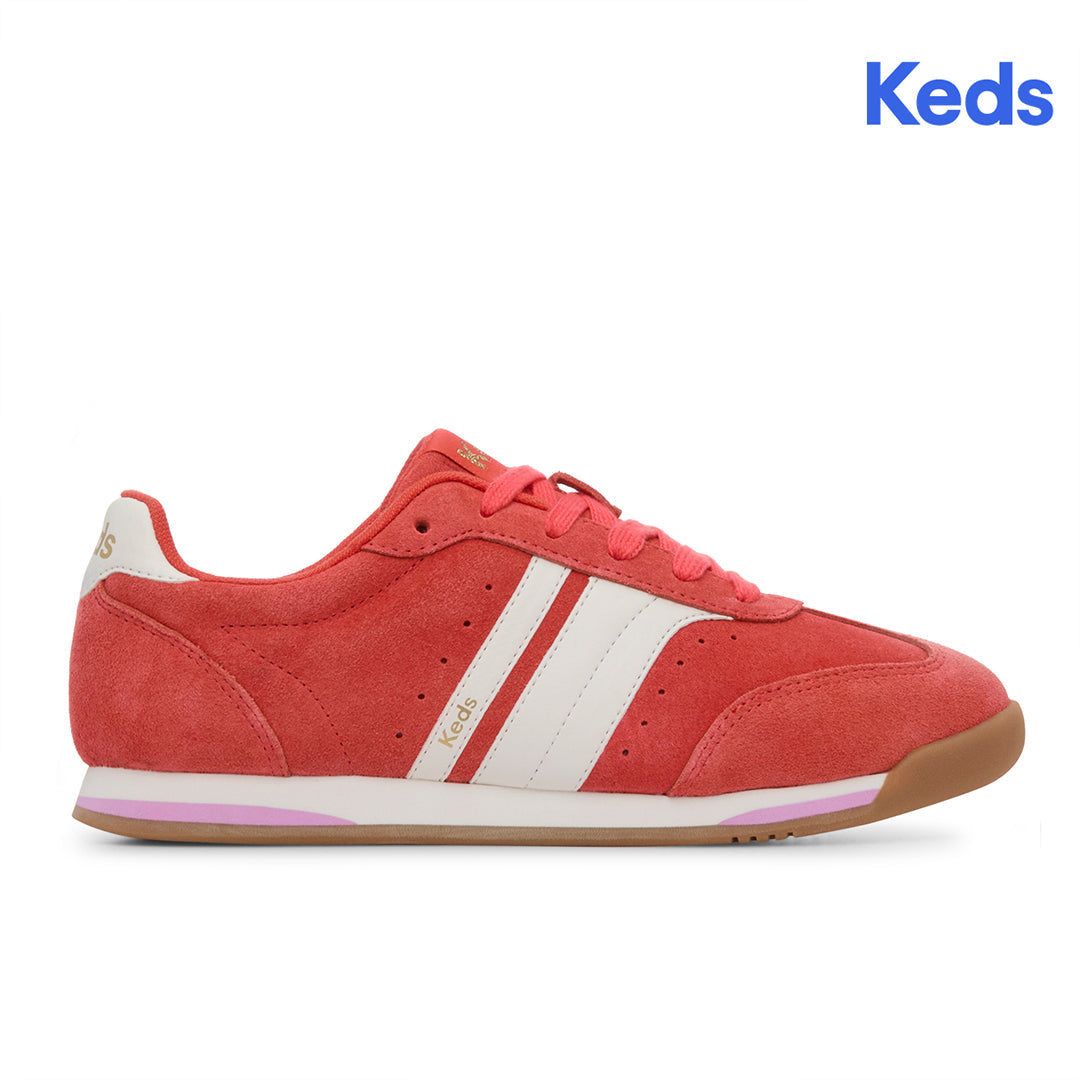 Women's Revival Suede/Leather Orange/Snow White Sneaker — Polished
