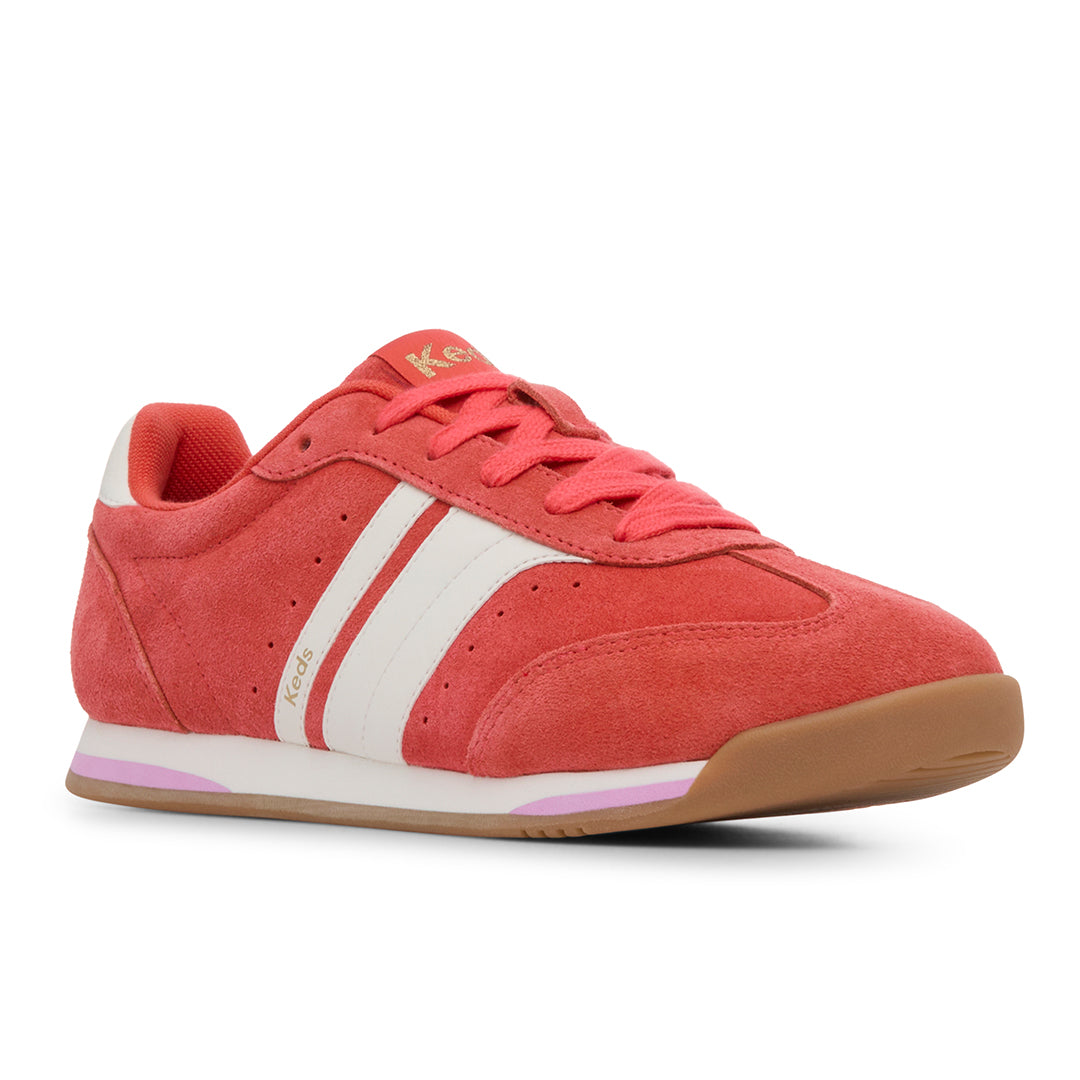 Women's Revival Suede/Leather Orange/Snow White Sneaker — Polished