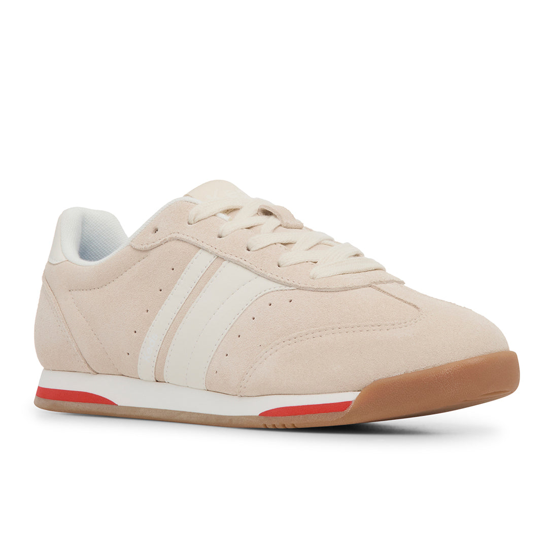 Women's Revival Suede/Leather Parchment/Egret Sneaker — Polished