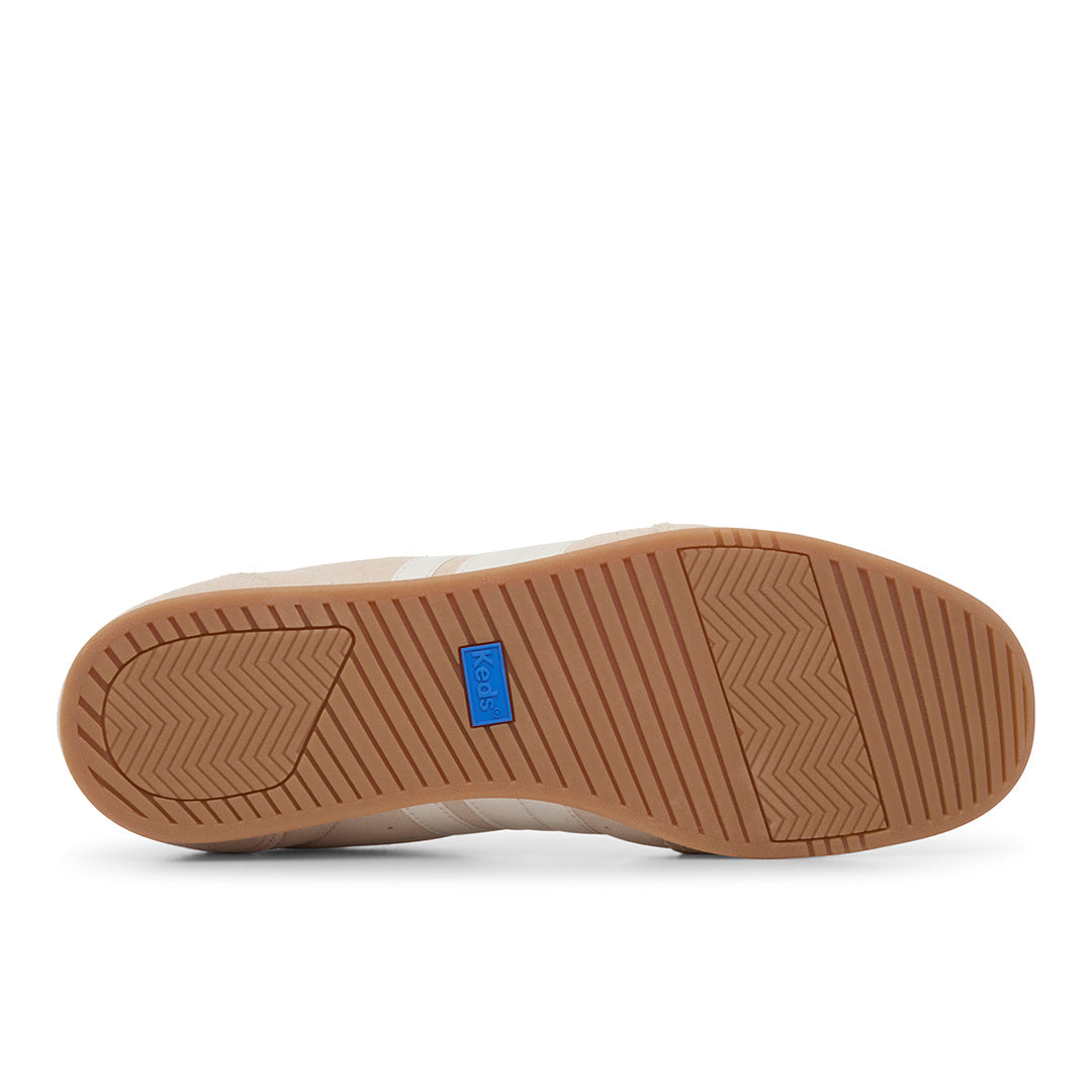 Women's Revival Suede/Leather Parchment/Egret Sneaker — Polished