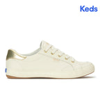 Women's Center III Leather Egret/Gold Sneaker