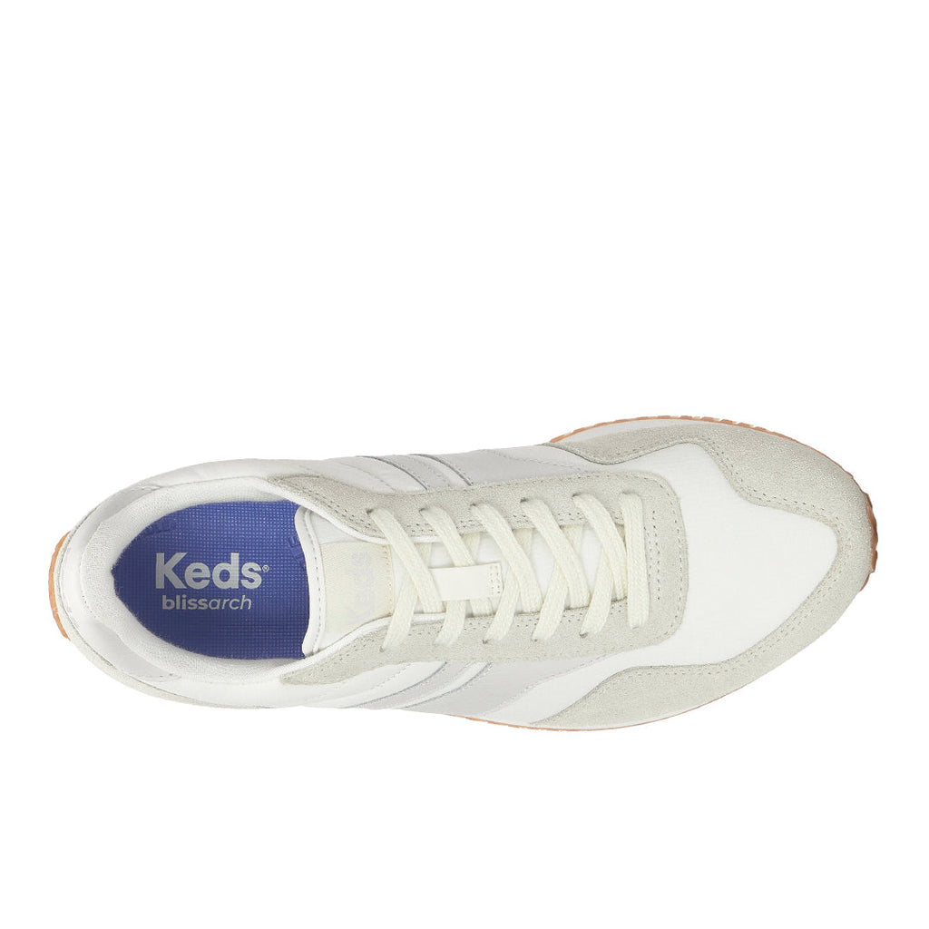 Women's Rena Nylon/Suede Snow White/Gold Sneaker