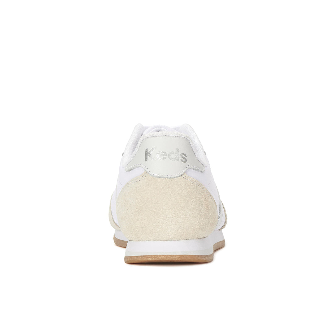 Women's Revival Nylon/Suede/Leather White/Grey Sneaker — Polished