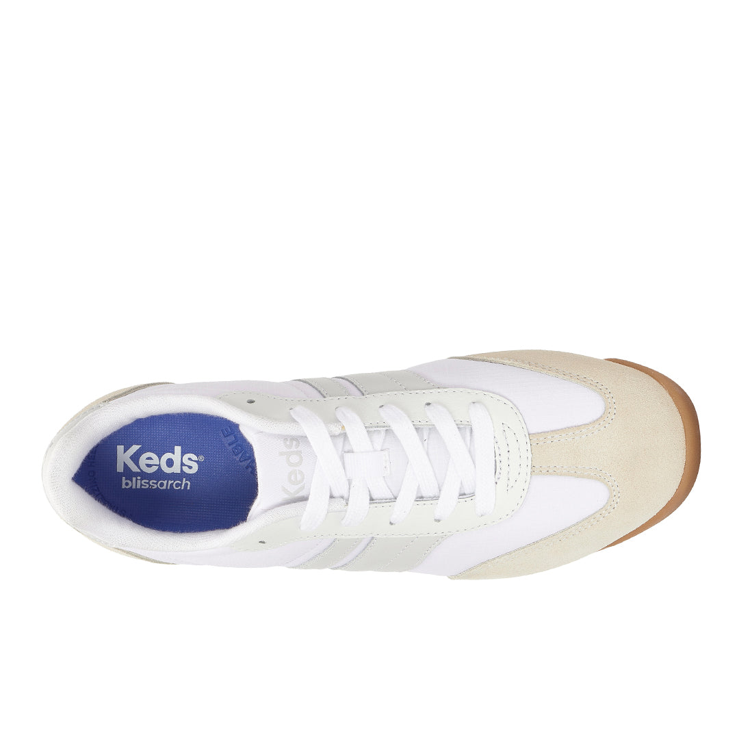 Women's Revival Nylon/Suede/Leather White/Grey Sneaker — Polished
