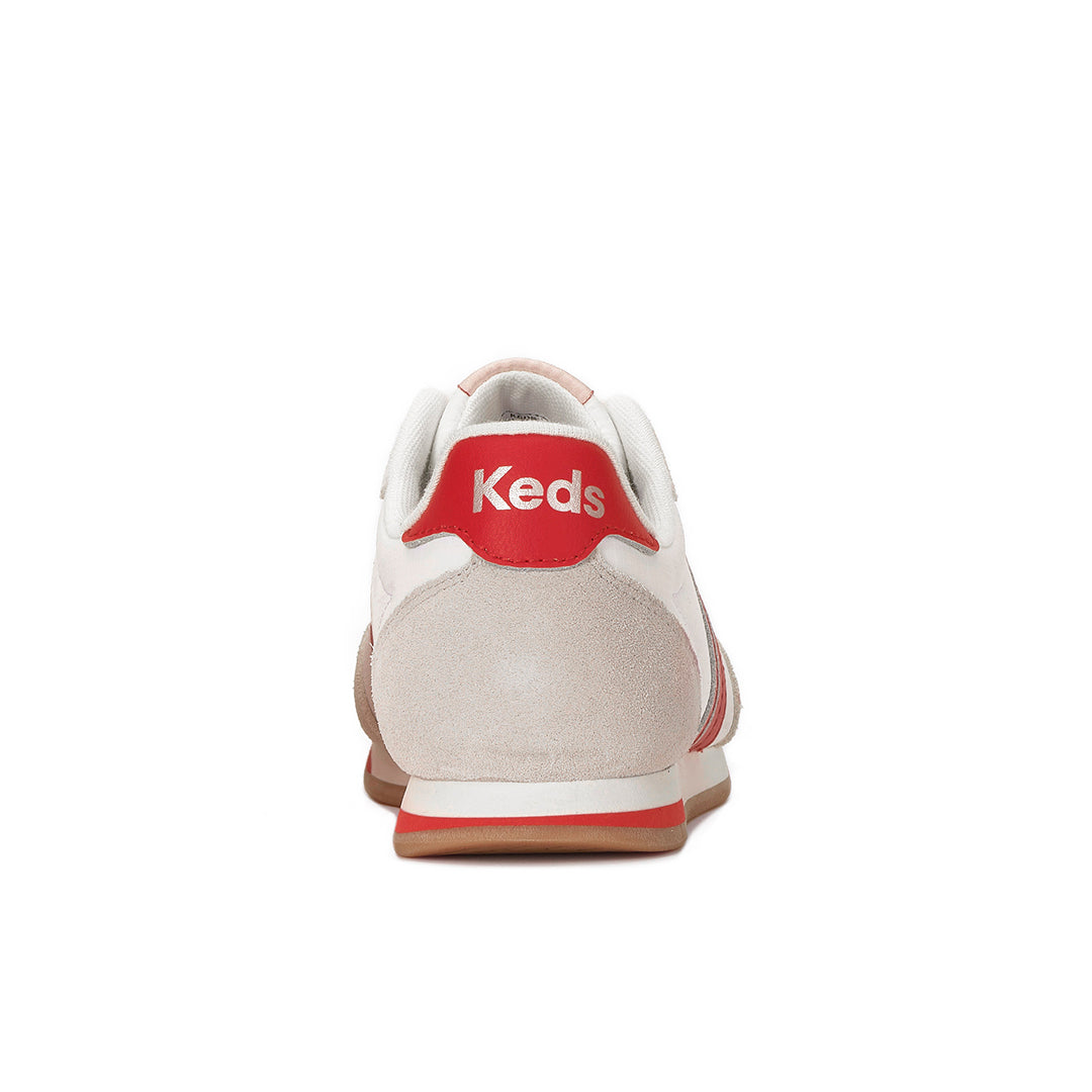 Women's Revival Nylon/Suede/Leather Snow White/Red Sneaker — Polished
