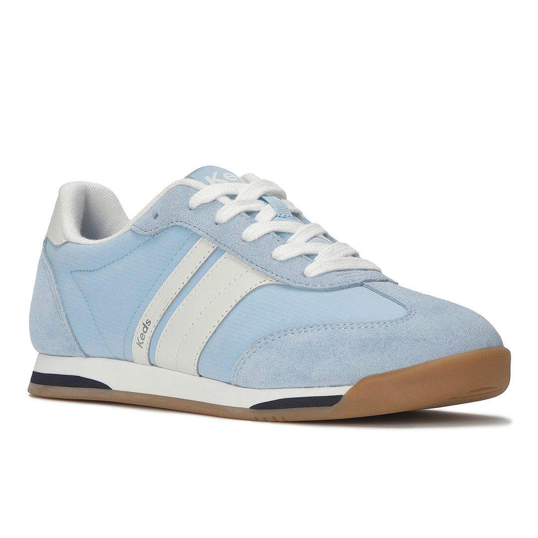 Women's Revival Nylon/Suede/Leather Light Blue/Snow White Sneaker — Polished