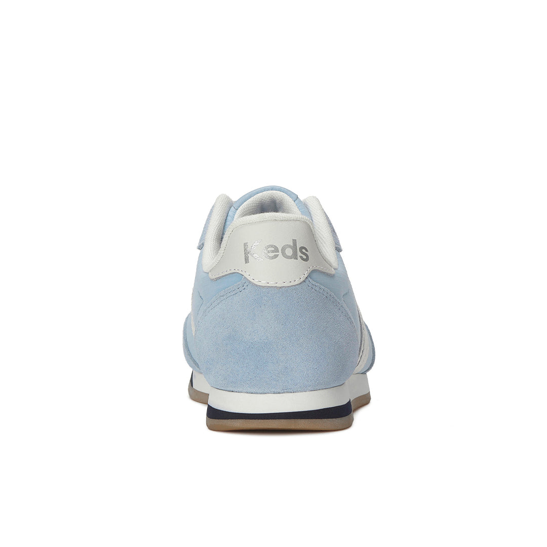 Women's Revival Nylon/Suede/Leather Light Blue/Snow White Sneaker — Polished