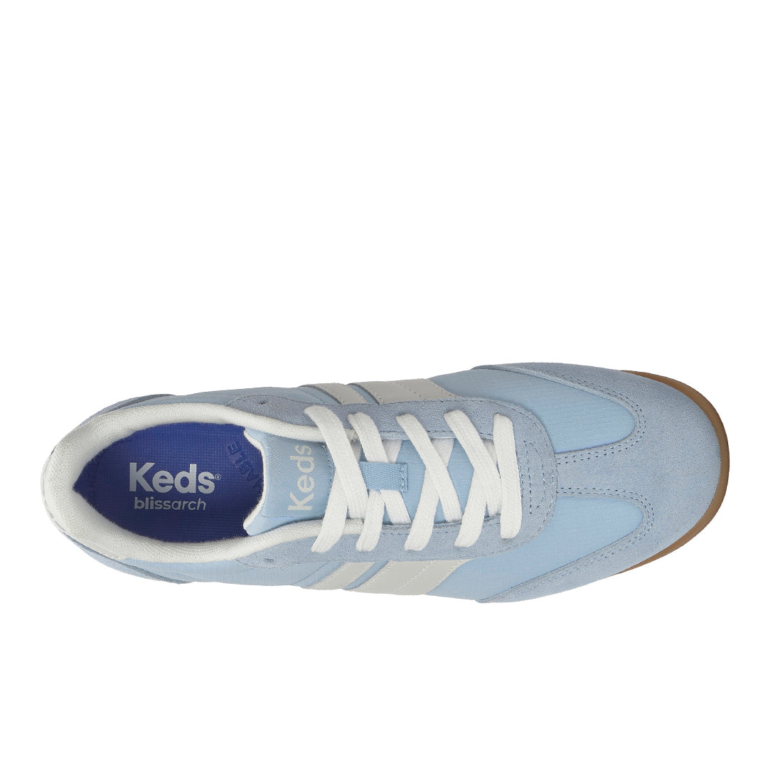 Women's Revival Nylon/Suede/Leather Light Blue/Snow White Sneaker — Polished